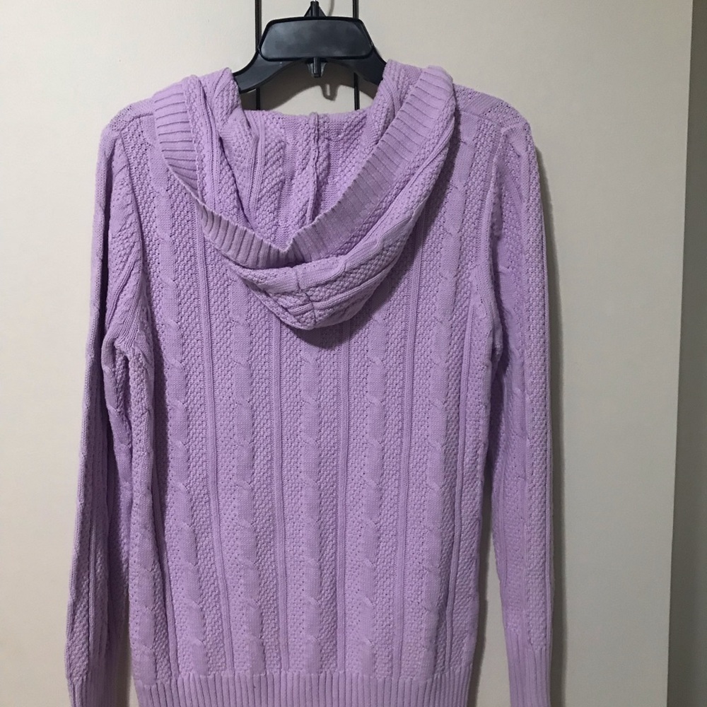 NWT-OLD NAVY CABLE KNIT HOODED SWEATER SIZE L - Picture 2 of 3